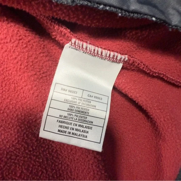 Y2K Nike Fleece Jacket Men's Sz 2XL Red Black Full Zip Travis Scott Mini Swoosh - Picture 8 of 11